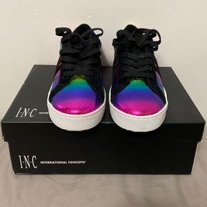 INC rainbow metallic sneaker 8